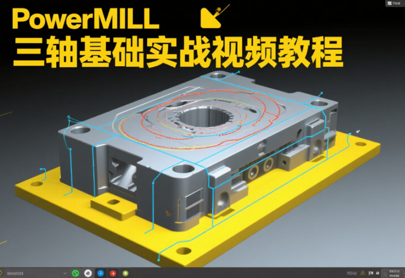 Powermill2021三轴基础+实战视频教程-机械资源网