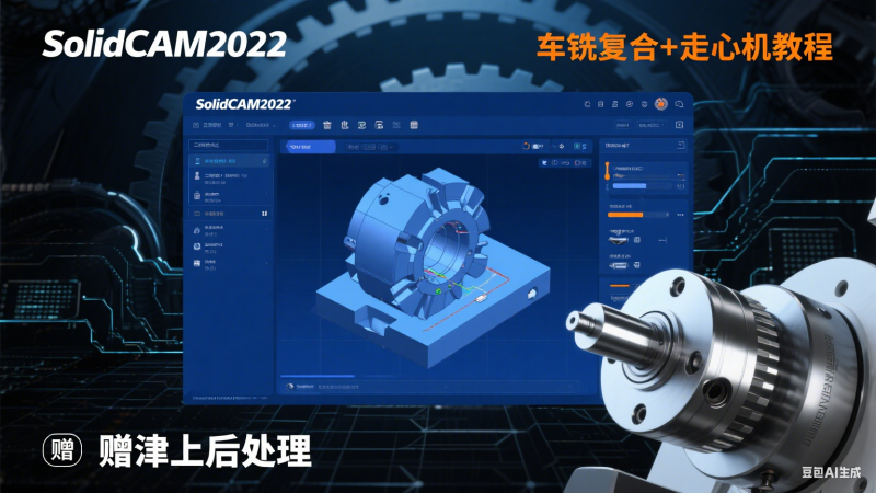 Solidcam2022 车铣复合、走心机全套视频教程（赠津上后处理）-机械资源网