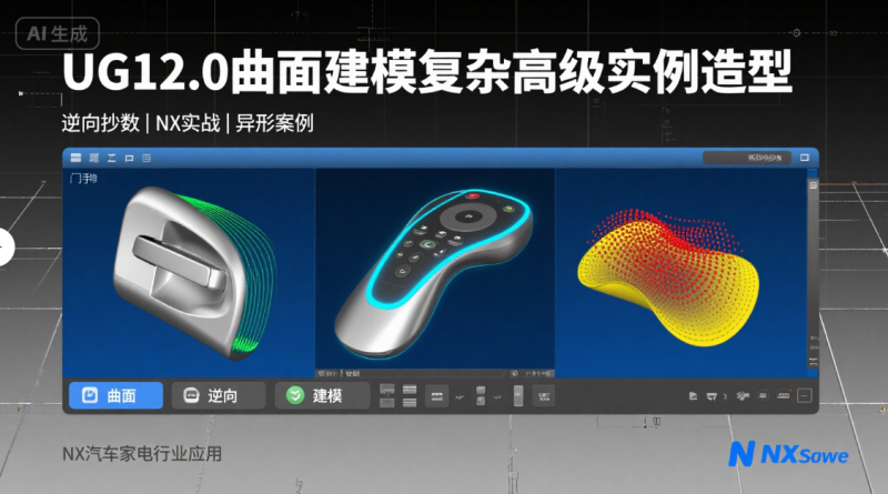 UG12.0曲面建模复杂高级实例造型逆向抄数NX实战异行案例NX汽车家电-机械资源网