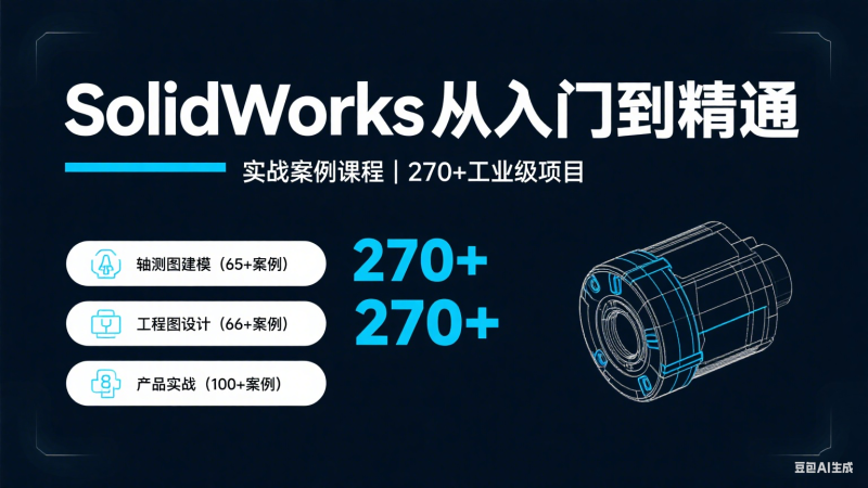 SolidWorks产品设计建模实例120案例视频教程-机械资源网