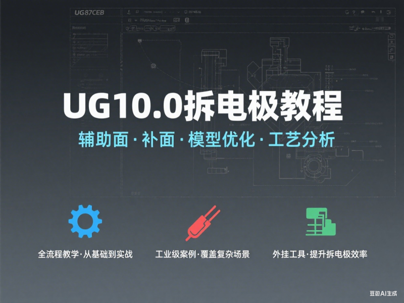 UG10.0拆电极-辅助面-补面-模型优化-工艺分析视频教程-机械资源网