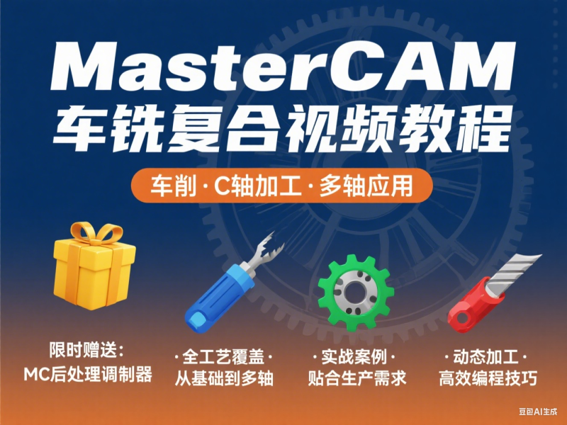 MasterCAM 2017 车铣复合视频教程-机械资源网