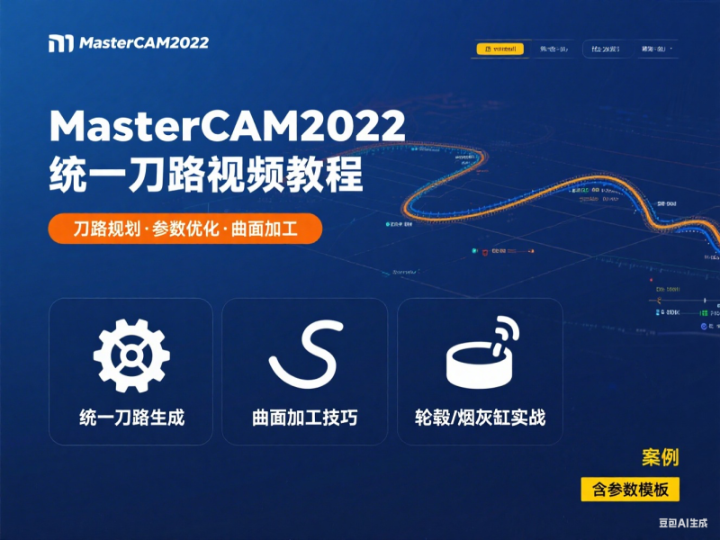 MasterCAM2022 统一刀路视频教程-机械资源网
