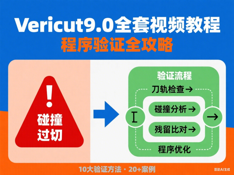 【实战】Vericut9.0 数控仿真课程：三轴带刀库 / 侧铣仿真 / 程序验证全攻略-机械资源网