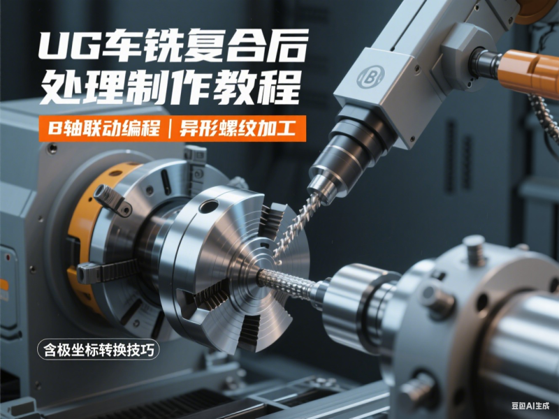 【实战】UG 车铣复合后处理教程：车铣复合 + B 轴联动 + 雷尼绍探头应用-机械资源网