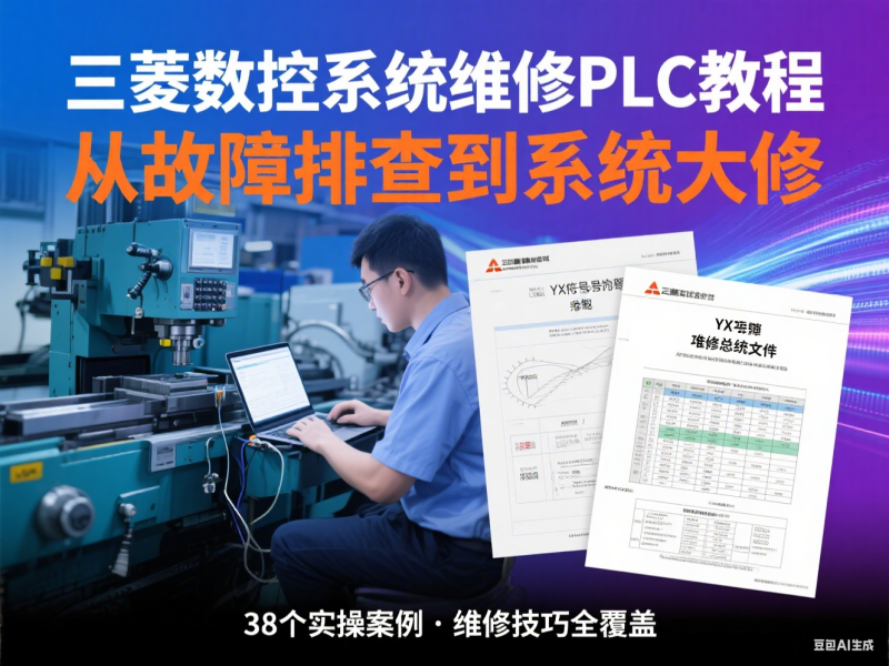 三菱数控维修 PLC 教程：加工中心 / 车床故障排查 + 梯图调试（实操）-机械资源网