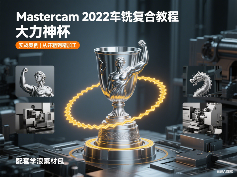 Mastercam 2022 车铣复合视频教程：多轴加工 + 实战案例（含素材）-机械资源网